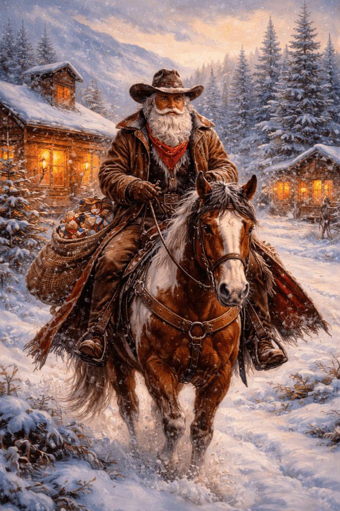 babbo natale a cavallo